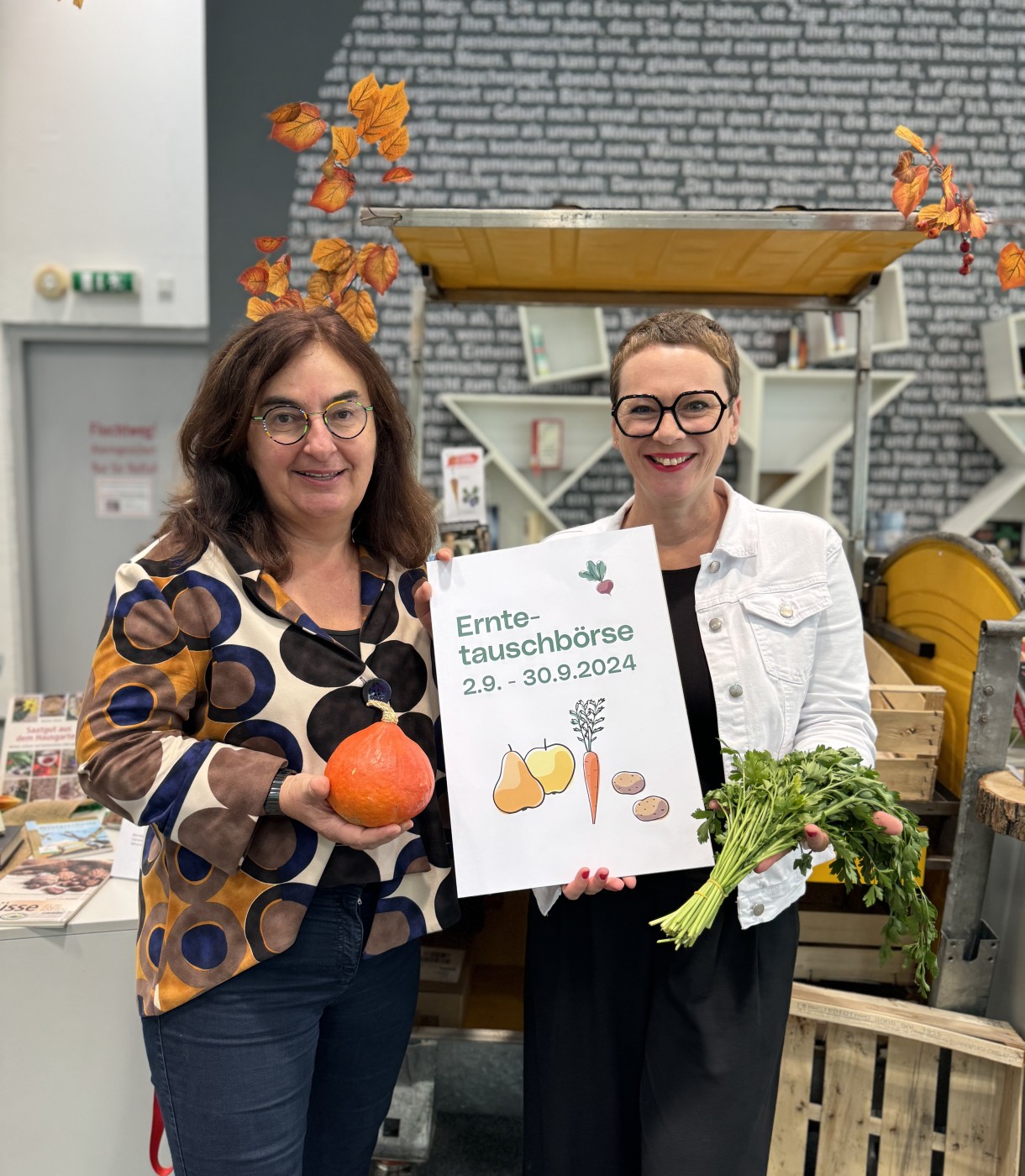 Obst und Gemüse in der Stadtbibliothek tauschen